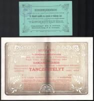1905, 1906 A Damjanich asztaltársaság meghívója és belépő jegye az aradi vértanú tábornok szobrának felállításáért rendezett ünnepségre. Ferencvárosi Polgári Körbe