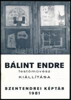 Mándy Stefánia Mucsi András: Bálint Endre festőművész kiállítása. Szentendrei Képtár, 1981, k.n. Fekete-fehér képekkel, Bálint Endre műveinek reprodukcióival illusztrált kiállítási katalógus. Kiadói papírkötés