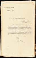 cca 1908-1942 Nagy Béla MÁV alkalmazott okmányai, vegyesen, mappában