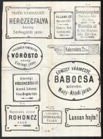 1898 - Knopp és Steiner Czímáblagyár, Ércöntöde és Érem verde reklám nyomtatvány tábla mintákkal 4 p