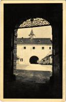 1941 Csáktornya, Cakovec; ulaz u stari grad Zrinjskih / Zrínyi vár, kastély / castle, entrance + "1941 Csáktornya visszatért" So. Stpl. (EK)