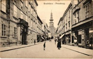 Pozsony, Pressburg, Bratislava; Mihálykapu utca, üzletek / street view, shops (EK)