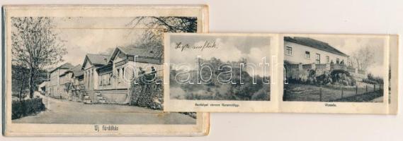 1907 Vihnye, Vihnyefürdő, Kúpele Vyhne; Keményhátú leporello belül 12 kis képpel. Joerges A. özv. és...