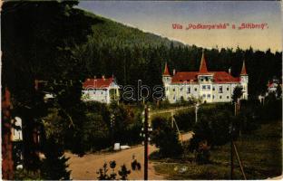 1922 Tátra, Tatry; Virágvölgy (Rózsavölgy), Blumental, Kvetnica; Vila Podkarpatská a Stribrny / villák, nyaralók / villas (EK)