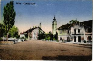 Felka, Velká (Poprád, Tátra, Magas-Tátra, Vysoké Tatry); Turistaház. Vasúti levelezőlapárusítás / tourist house, villa (EK)