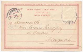 1898 (Vorläufer) Cairo, Le Caire; A l'entrée d'un village arabe, Dhahabiyes au bord du Nil...