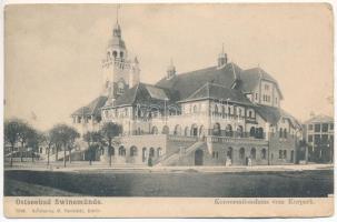 Swinoujscie, Swinemünde; Ostseebad, Konversationshaus vom Kurpark / spa park (wet damage)