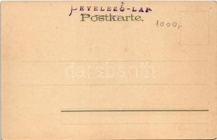 Great St. Bernard Hospice, Bernhardiner dog. Koch & Palm Art Nouveau, floral, litho (EM)