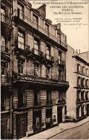 1931 Paris, Compagnie Générale dAssurances contre les Accidents. Rue de la Victoire 69. (holes)