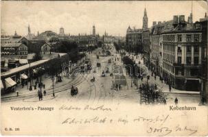 1904 Copenhagen, Kobenhavn; Vesterbros Passage, tram (EK)