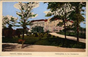 Helsinki, Helsingfors; Vy fran Brunnsparken / park (EK)