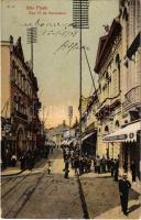 1909 Sao Paulo, Rua 15 de Novembro / street view, shops (fa)