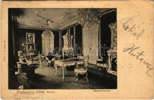1903 Berlin, Continental Hotel, Fürstenzimmer / hotel, interior (EB)