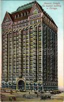 Chicago (Illinois), Masonic Temple, the highest building in Chicago, freemasonry, tram (Rb)