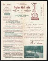 1907 Villamos óra és mechanikai gyár toronyóra reklám képpel, egy lap + Stephan Adolf permetező kész...
