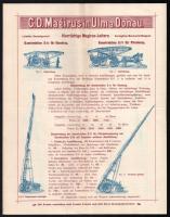 1907 Villamos óra és mechanikai gyár toronyóra reklám képpel, egy lap + Stephan Adolf permetező kész...