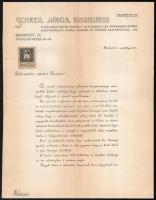 1906 Schreil János kocsigyáros locsolókocsi reklám levele Kolozsvár városi tanácsnak a kocsi képével