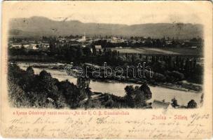 1902 Zsolna, Sillein, Zilina; Kassa-Oderbergi vasút mentén. Geruska Pál kiadása / K.O.B. Eisenbahnlinie / Kosice-Bohumín Railway line (EK)