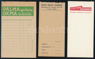 9 db vegyes számolócédula (Meinl kávé, Palma, Emergé, stb.)