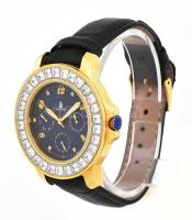 Astboerg Royal Riamond AT406 unisex kvarc karóra. Sötétkék számlappal, Swarovski kristályokkal díszí...