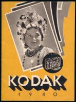 1940 Kodak fotócikkek ismertető prospektusa, illusztrált, 30p