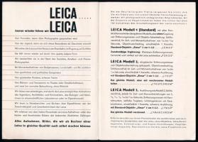 1934 Leica fényképezőgép német nyelvű ismertetője, Wanaus József kereskedő pecsétjével