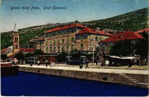 1938 Gruz, Gravosa; Grand Hotel Petka, market, tram / szálloda, piac, villamosok (fl)