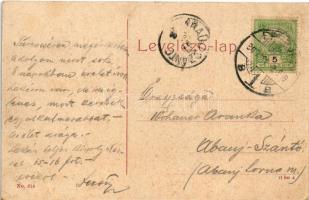 1907 Eperjes, Presov; Fő utca, piac, Cattarino S. üzlete. No. 614. (W.L. ?) / main street, market, s...