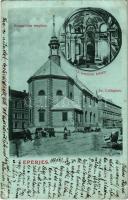 1899 (Vorläufer) Eperjes, Presov; Evangélikus templom és kollégium, belső. Divald / Lutheran church and boarding school, interior (EB)