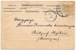 1902 Pozsony, Pressburg, Bratislava; vár. Szecessziós virágos dombornyomott litho / castle. Art Nouv...