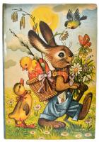 1961 Húsvéti képes gyerekkönyv, egy nagyméretű térbeli illusztrációval, graf.: Vojtech Kubasta, kiny...