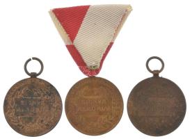 1898. "Jubileumi Emlékérem a Fegyveres Erő Számára / Signum memoriae" bronz kitüntetés mel...