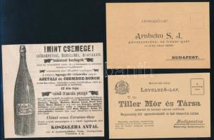 cca 1860-1900 11 db klf reklám nyomtatvány: anyakönyvvezető reklám nyomtatvány, oliva olaj címke, st...