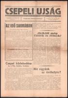 1944 a Csepeli Újság Vi. évf. 10. szám. Horthy Miklósról szóló publicisztikával