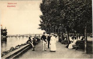 1910 Keszthely, Balaton part, sétány. Mérei Ignác kiadása