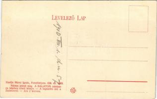 1910 Keszthely, Balaton part, sétány. Mérei Ignác kiadása