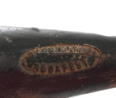 Kerámia okarina, jelzett, külső kopásnyomokkal, h: 17,5 cm