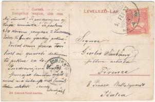 Csetnek, Stítnik; Evangélikus templom belső, oltár. Csernok Rezső kiadása / Lutheran church interior...