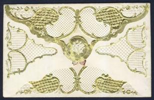 cca 1900 Dombornyomott csipke-boríték üdvözlőlapnak / Embossed litho embroided envelope for greeting...