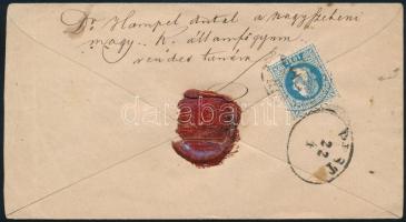 ~1869 Ajánlott 5kr díjjegyes boríték 10kr díjkiegészítéssel "NAGY SZEBEN" - Pest