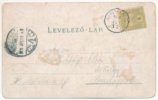 1904 Siófok, hajókikötő, gőzhajó, vitorlás (kis szakadás / small tear)