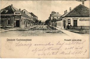 1909 Celldömölk, Kossuth Lajos utca, Szabó József szállodája, Szabó Lajos vendéglője (fa)