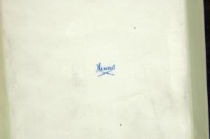 ~1940 Herendi jelzéssel ellátott, virágmintás porcelán tál 33cm-es hosszúsággal