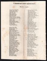 1868 Az Országos Magyar Képzőművészeti Társulat alapító levele, kitöltetlen. + a Társulat tagjainak ...