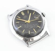 Ruhla UMF antimagnetic mechanikus férfi karóra, naptárkijelzős, kopott, működik, d: 28 mm