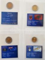 1991-2005. "A világ bimetál pénzei" 45 ország 48db különböző érméje mindegyik külön, zárt ...