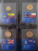 1991-2005. "A világ bimetál pénzei" 45 ország 48db különböző érméje mindegyik külön, zárt ...