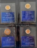 1991-2005. "A világ bimetál pénzei" 45 ország 48db különböző érméje mindegyik külön, zárt ...