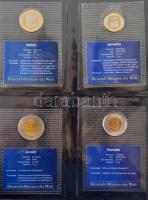 1991-2005. "A világ bimetál pénzei" 45 ország 48db különböző érméje mindegyik külön, zárt ...