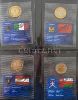 1991-2005. "A világ bimetál pénzei" 45 ország 48db különböző érméje mindegyik külön, zárt ...